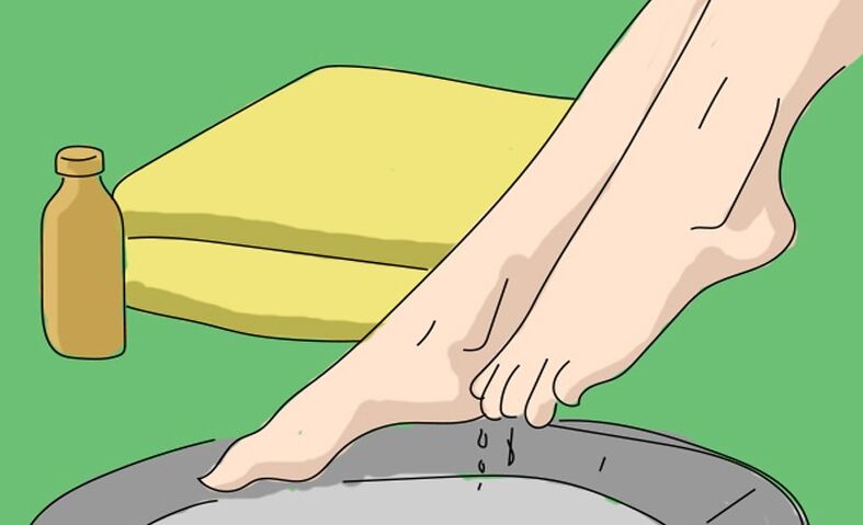 Apfelessigbad gegen Fußpilz